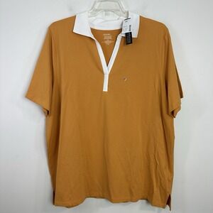 Liz & Me Essentials Polo Shirt Womens 2X Cotton Stretch Collar Short Sleeve NWT‎